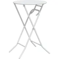 vidaXL Gartentisch Weiß 50 x 50 x 72 cm Metall