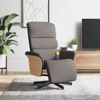 vidaXL Möbel Massagesessel mit Fußteil Taupe Stoff - Fernseh- & Relaxsessel 356618