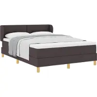 Syfax Boxspringbett mit Matratze Dunkelbraun 160 x 200 cm Stoff