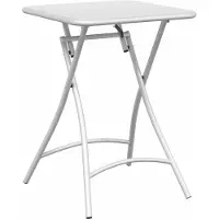 vidaXL Bistrotisch Weiß 55 x 55 x 72,5 cm Pulverbeschichteter Stahl