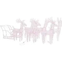 vidaXL Rentiere Schlitten Weihnachtsdekoration 320 LEDs Acryl