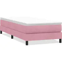 Syfax Boxspringbett ohne Matratze Rosa 80x210 cm Samt