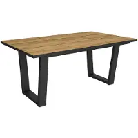 Skraut Home Esszimmertisch, 167x90x74cm, Für 8 Gäste, Stubentisch, Eiche Schwarz