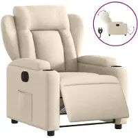 Syfax Relaxsessel Elektrisch Creme Stoff