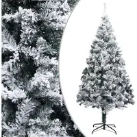Syfax Künstlicher Weihnachtsbaum mit Schnee Grün 180 cm PVC