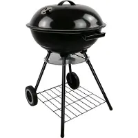 Bbq collection Kugelgrill Ø 43 cm - Holzkohlegrill mit Deckel und Rädern - Ablagegitter, Grillen