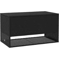 vidaXL Outdoor-Kissenbox Schwarz 100x55x55,5 cm Poly Rattan