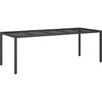 Syfax Gartentisch Braun 250 x 100 x 75 cm Poly-Rattan