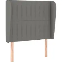 Syfax Kopfteil mit Ohren Dunkelgrau 93x23x118/128 cm Stoff