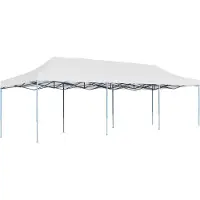 Syfax Pop-Up Partyzelt Faltbar 3 x 9 m Weiß