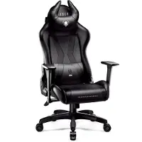 Diablo Chairs X-Horn Gaming Stuhl Bürostuhl Schreibtischstuhl 3D Armlehnen Ergonomisch Nacken/- Lendenkissen Wippfunktion Farbe: Schwarz, Größe King