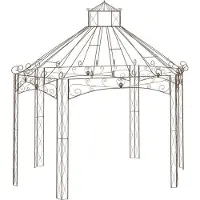 Syfax Gartenpavillon Antik-Braun 400x258x378 cm Eisen
