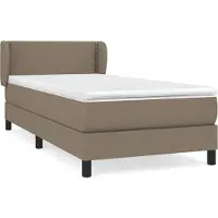 Syfax Boxspringbett mit Matratze Taupe 90x200 cm Stoff