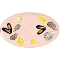 &Klevering - De la mer Servierplatte 33 x 20 cm, Oyster