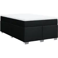 Syfax Boxspringbett mit Matratze Schwarz 120x190 cm Stoff