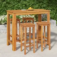 vidaXL "2024"cloris 5-tlg. Gartenbar-Set Massivholz Akazie - Gartenmöbelgarnituren CHY69010011
