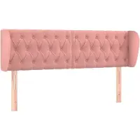 Syfax Kopfteil mit Ohren Rosa 163x23x78/88 cm Samt