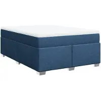 Syfax Boxspringbett mit Matratze Blau 160x200 cm Stoff