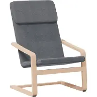Syfax Relaxsessel mit Hocker Dunkelgrau Stoff