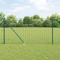 Syfax Zaun mit Pfosten Grün 1,2 x 10 m Stahl
