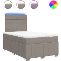 Syfax Boxspringbett mit Matratze Taupe 120x190 cm Stoff