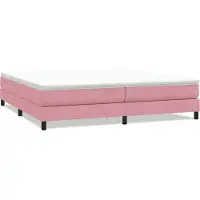 Syfax Boxspringbett ohne Matratze Rosa 200x220 cm Samt