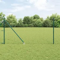 Syfax Zaun mit Pfosten Grün 1 x 10 m Stahl