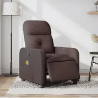 vidaXL Design Massagesessel Elektrisch Dunkelbraun Stoff, Klassische Sessel 2024 Neu
