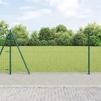Syfax Zaun mit Pfosten Grün 1,2 x 25 m Stahl