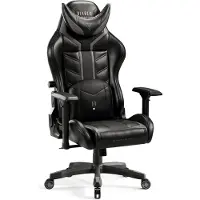 Diablo X-Ray Gaming Stuhl Bürostuhl Schreibtischstuhl 4D Armlehnen Ergonomisches Design Kunstleder Wippfunktion Farbe: Schwarz-grau, Größe King