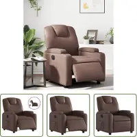 The Living Store Elektrischer Relaxsessel Braun Kunstleder