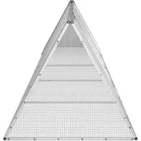 vidaXL Kaninchenkäfig Grau 504,5x80,5x71 cm Verzinkter Stahl