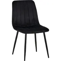 DELUKE Stuhl LENZ Samt - 88x45x53cm, schwarz, Metall Gestell | Stühle Esszimmerstühle Stuhl Esszimmer Esstisch Stühle Küchenstuhl