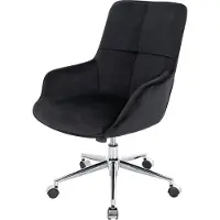 Mendler Bürostuhl HWC-J64, Drehstuhl Schreibtischstuhl Lehnstuhl, mit Armlehne höhenverstellbar Samt MVG schwarz