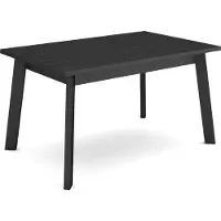 Skraut Home Esszimmertisch, 140x90x75cm, Für 6 Gäste, Hölzerne Beine, Schwarz