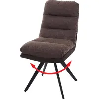 Mendler Esszimmerstuhl HWC-G66, Küchenstuhl Stuhl, drehbar Auto-Position Stoff/Textil MVG braun-dunkelbraun