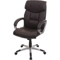 Mendler Bürostuhl HWC-A71, Chefsessel Drehstuhl, Kunstleder - coffee-braun