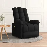 The Living Store Massagesessel Schwarz Stoff