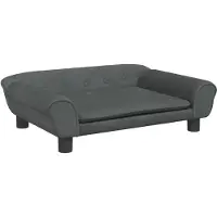Syfax Hundebett Dunkelgrau 70x48x22 cm Samt