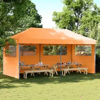 Prolenta Maison Exclusive - Partyzelt Faltbar Pop-Up mit 3 Seitenteilen Orange