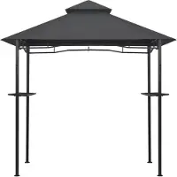 vidaXL Hochwertigen Möbel Pavillons & Partyzelte - Anthrazit BBQ-Pavillon 240x150x255cm Anthrazit Stahl NEU1830156
