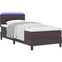 Syfax Boxspringbett mit Matratze Dunkelbraun 90 x 190 cm Stoff