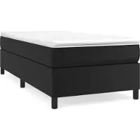 vidaXL Boxspringbettgestell Schwarz 90x200 cm Kunstleder