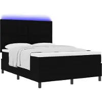 Syfax Boxspringbett mit Matratze mit LED Schwarz 160 x 200 cm Stoff
