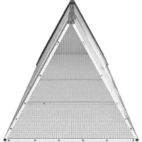 vidaXL Kaninchenkäfig Anthrazit 403,5x80,5x71 cm Verzinkter Stahl
