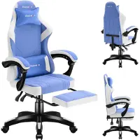 Huzaro Force 3.7 Blue Gaming-Stuhl mit ergonomischem Design, verstellbarem Armlehnen und hochbelastbarem Stoff