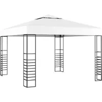 vidaXL Gartenpavillon 3×3 m Weiß