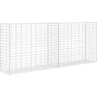 Syfax Gabione Verzinkter Stahl 85x30x200 cm