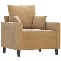 vidaXL Sessel Braun 60 cm Samt
