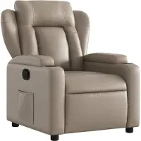 Syfax Relaxsessel Cappuccino-Braun Kunstleder